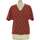 Vêtements Femme Tops / Blouses Color Block Top Manches Courtes  34 - T0 - Xs Rouge