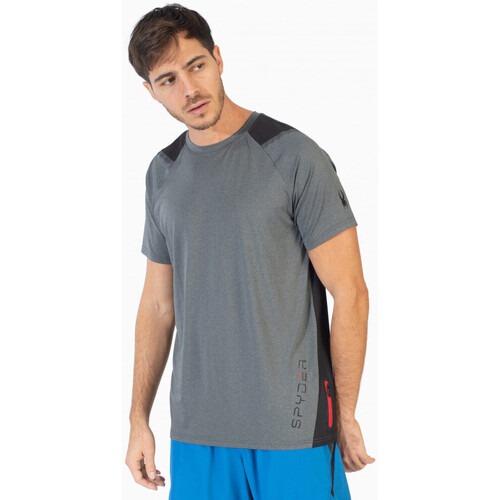 Vêtements Homme T-shirts manches courtes Spyder T-shirt dog de sport pour homme Gris