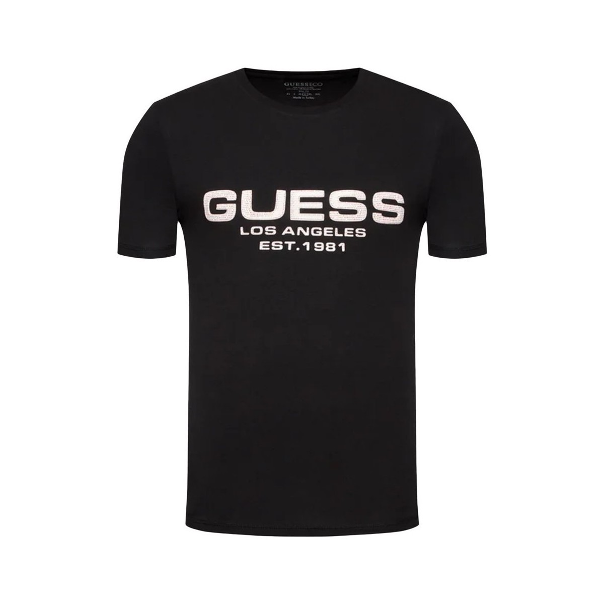 Vêtements Homme T-shirts manches courtes Guess L.A front logo Noir