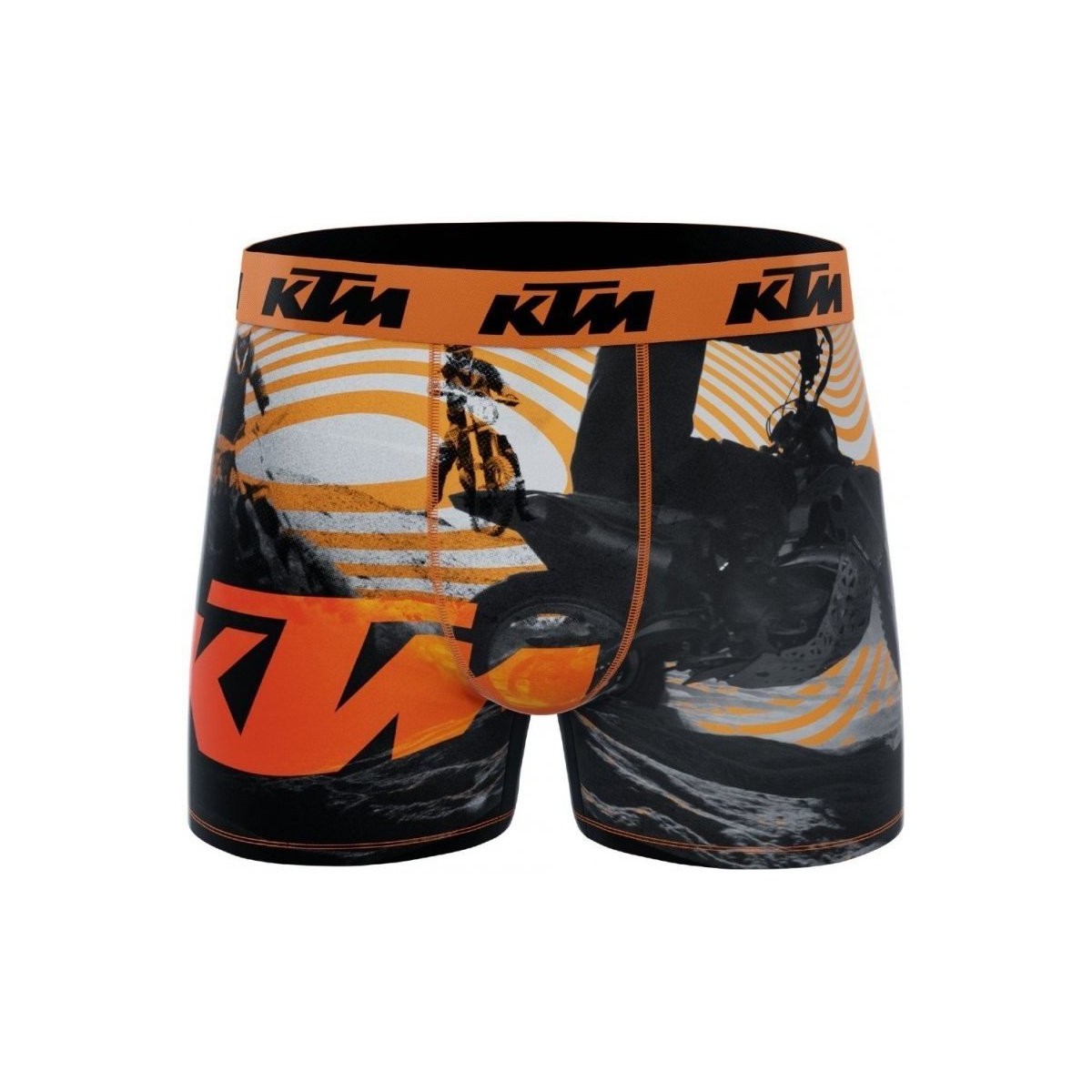 Sous-vêtements Homme Boxers Ktm Boxer Homme Microfibre DAR Noir Orange Noir