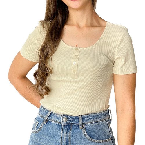 Vêtements Femme T-shirts manches courtes Only 15263806 Blanc