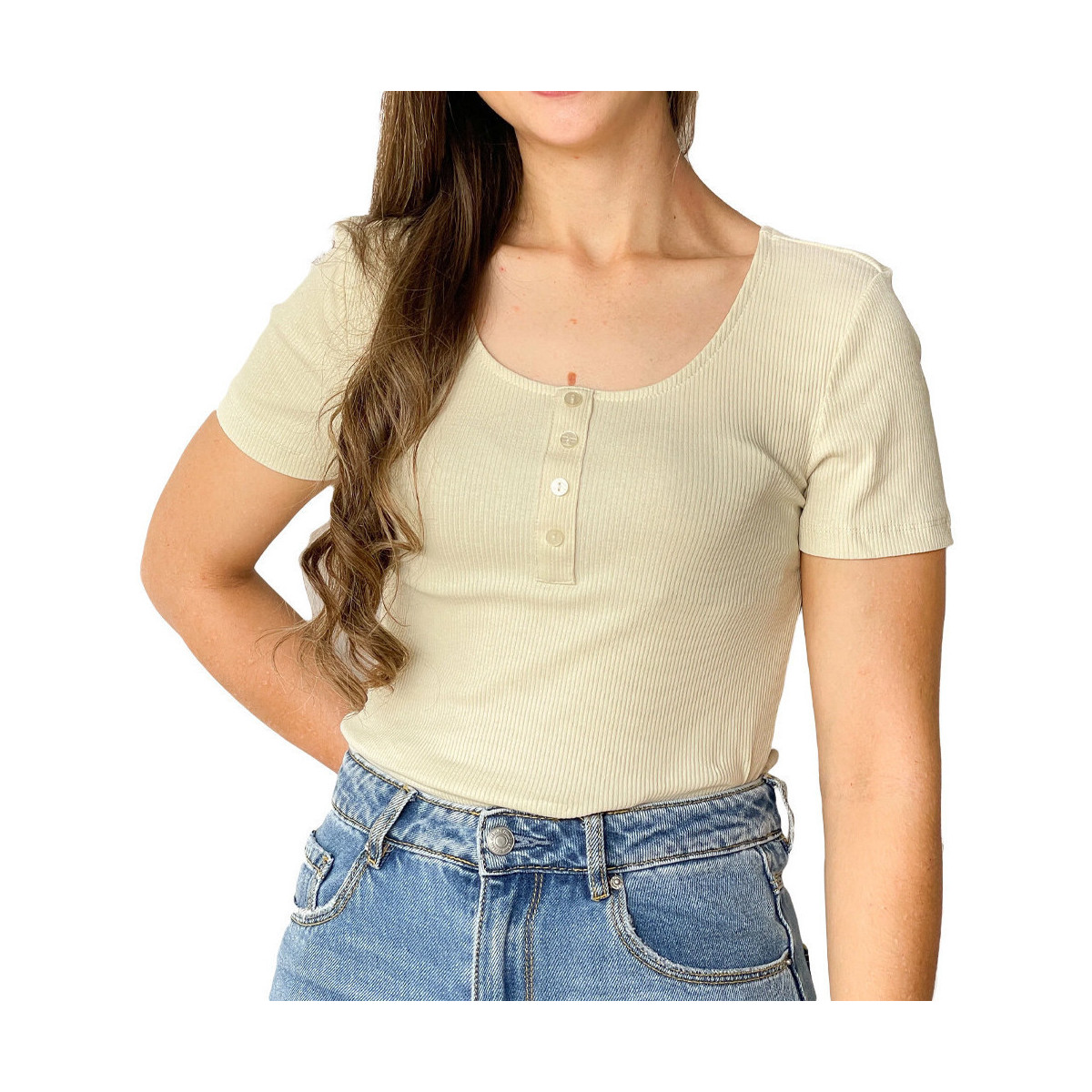 Vêtements Femme T-shirts & Polos Only 15263806 Blanc