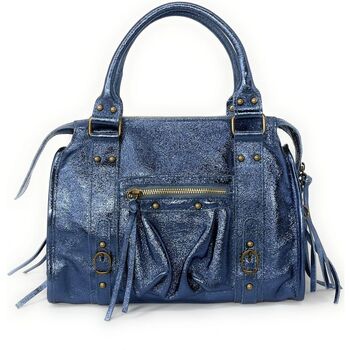 Sacs Femme saint laurent medium lou lou shoulder side bag item Oh My side Bag SANDSTORM (petit modèle) Bleu jeans irisé