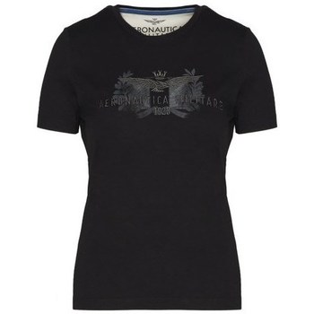 Vêtements Femme T-shirts manches courtes Aeronautica Militare TS2038DJ496101 Noir