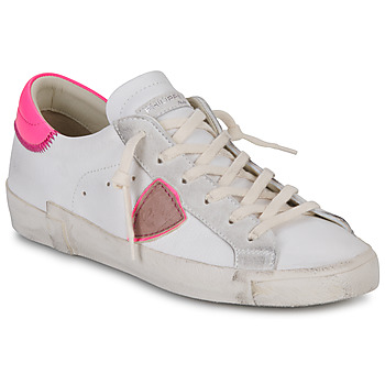 Chaussures Femme Baskets basses Philippe Model PRSX LOW WOMAN Blanc / Rose