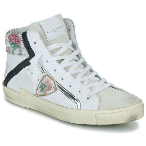 Chaussures Femme Baskets montantes Philippe Model PRSX HIGH WOM Blanc / Rose