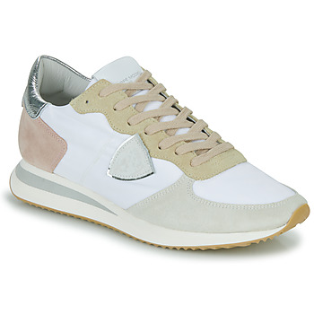 Chaussures Femme Baskets basses Philippe Model TRPX LOW WOMAN Blanc / Beige / Rose