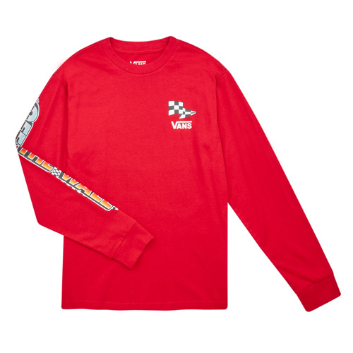 Vêtements Enfant T-shirts manches longues Vans com HOLE SHOT LS Rouge