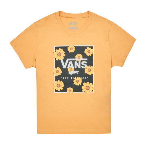 Vêtements Fille T-shirts manches courtes Footsies Vans SUNFLOWER ANIMAL BOX CREW Jaune