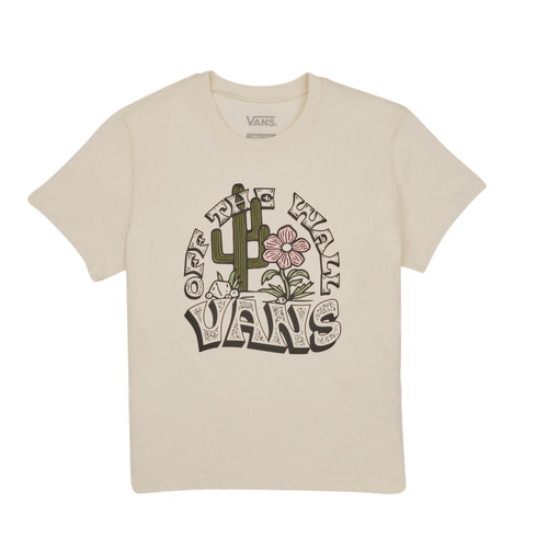 Vêtements Fille T-shirts manches courtes producto Vans OUTDOOR CACTUS CREW Blanc
