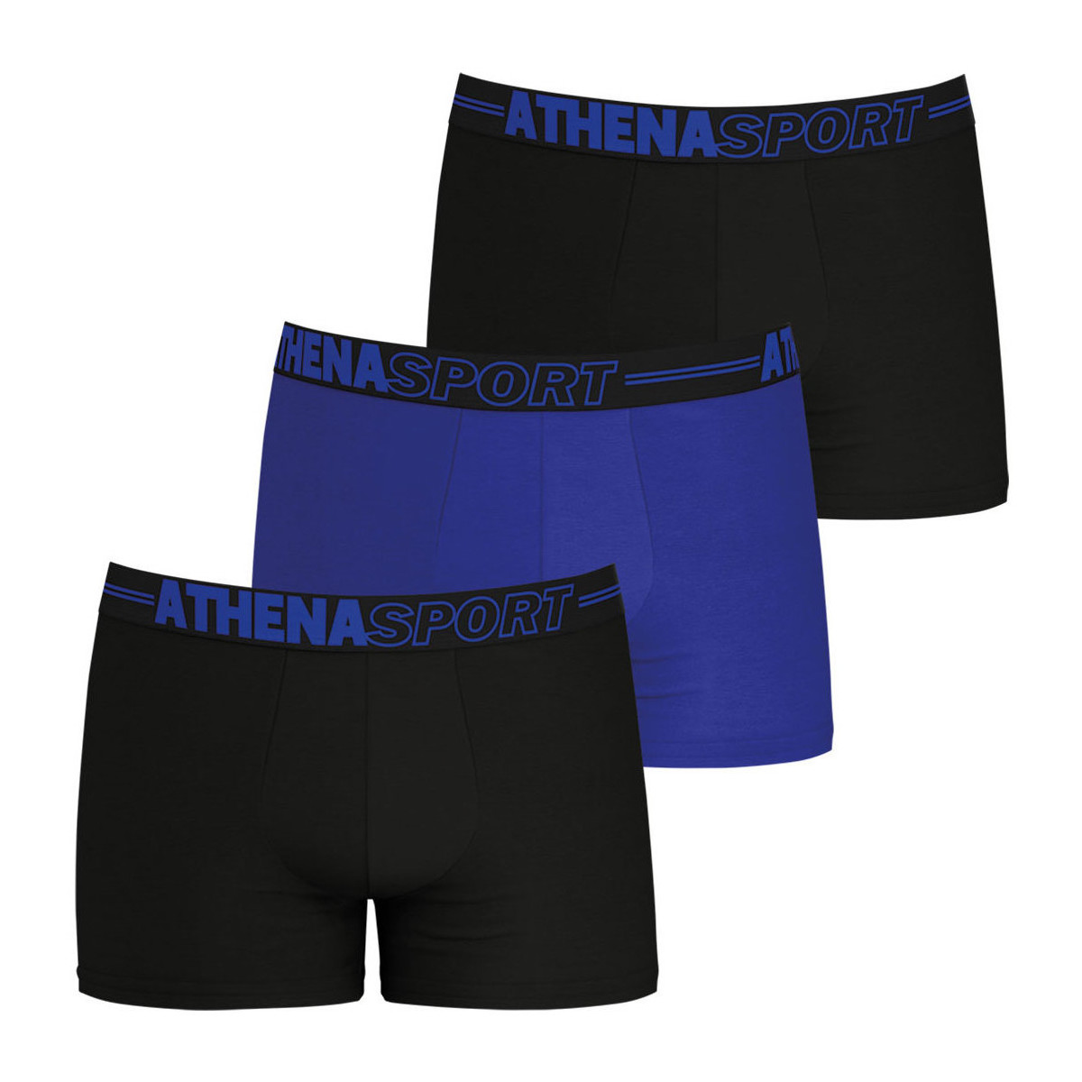 Sous-vêtements Homme Boxers Athena Lot de 3 boxers homme Ecopack Bleu