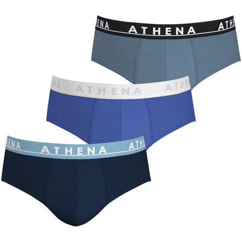 Sous-vêtements Homme Slips Athena Lot de 3 slips homme Easy Color Bleu