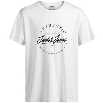 Vêtements Garçon official official cash money t shirt Jack & Jones 12218636 Blanc