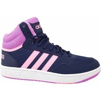 Chaussures Enfant Baskets montantes adidas Originals Hoops Mid 30 K Bleu marine, Rose