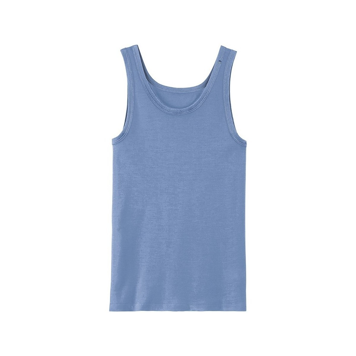 Vêtements Débardeurs / T-shirts sans manche logo print relaxed T-shirt Débardeur Marcel coton Bio Bleu