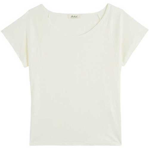 Vêtements Femme T-shirts manches courtes Calvin Klein Jea T-shirt col rond femme lin Beige