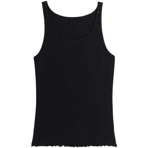 Vêtements Femme Débardeurs / T-shirts sans manche Pro 01 Ject Débardeur coton bio - La Flâneuse Noir