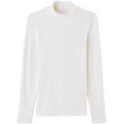 Vêtements Femme T-shirts manches courtes Achel Par Lemahieu T-shirt manches longues laine et coton Blanc