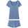 Vêtements Femme Pyjamas / Chemises de nuit R13 MEN CLOTHING KNITWEAR Pyjama T-shirt et short Bleu