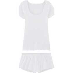 Vêtements Femme Pyjamas / Chemises de nuit Achel Par Lemahieu Pyjama T-shirt et short Blanc