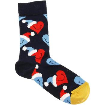 Sous-vêtements Homme Chaussettes Happy socks Santa love smiley sock Bleu