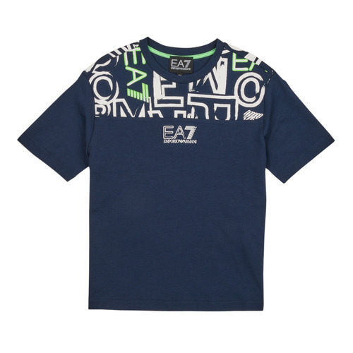 Vêtements Garçon Emporio Armani Kids футболка с принтом логотипа credit card holder emporio armani y3h013 yfw9b 80003 redA7 12 Marine / Blanc / Vert