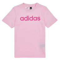 Vêtements Fille T-shirts manches courtes Adidas Sportswear LK LIN CO TEE Rose clair