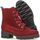 Chaussures Femme Bottines Gabor Bottines à lacets en cuir suède à talon décroché Rouge