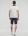 Vêtements Homme Polos manches courtes Emporio Armani 3R1F70 Blanc / Marine
