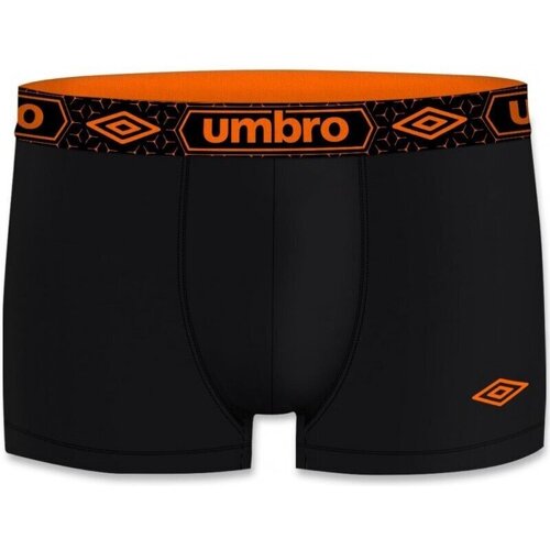 Sous-vêtements Homme Boxers Umbro Boxer Homme Coton BCASS5 Noir Orange Noir