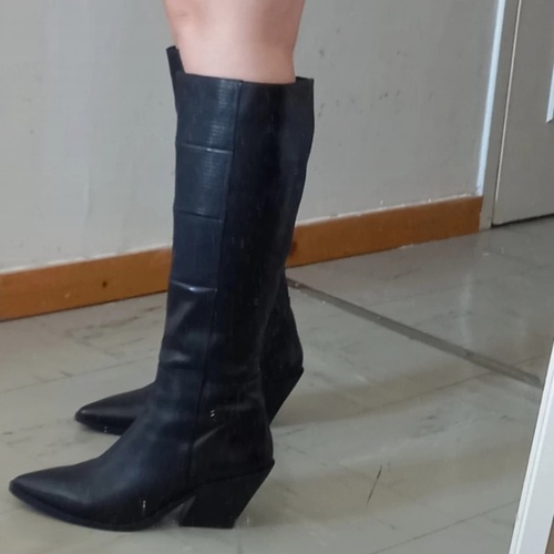 Zign Bottes hautes cuir Noir - Chaussures Botte ville Femme 55,00 €