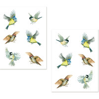 Maison & Déco Stickers Cadoons Adhésifs de vitres Oiseaux Gris