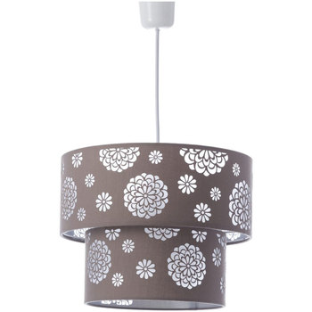Grande Lampe De Table Esprit Lustres / suspensions et plafonniers Unimasa Lustre floral en polyester marron Marron