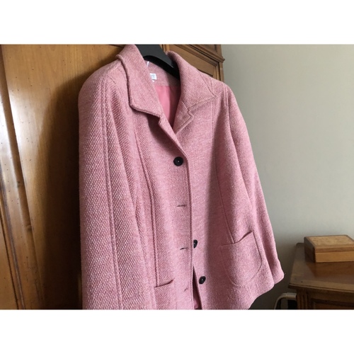 Vêtements Femme Manteaux Sans marque Veste 60% laine Rose