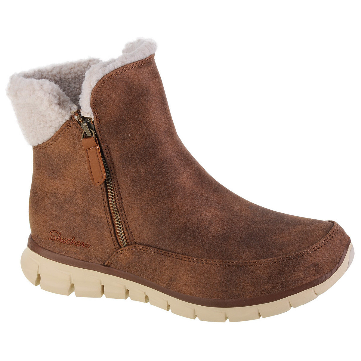 Chaussures Femme Boots Skechers Synergy - Collab Marron