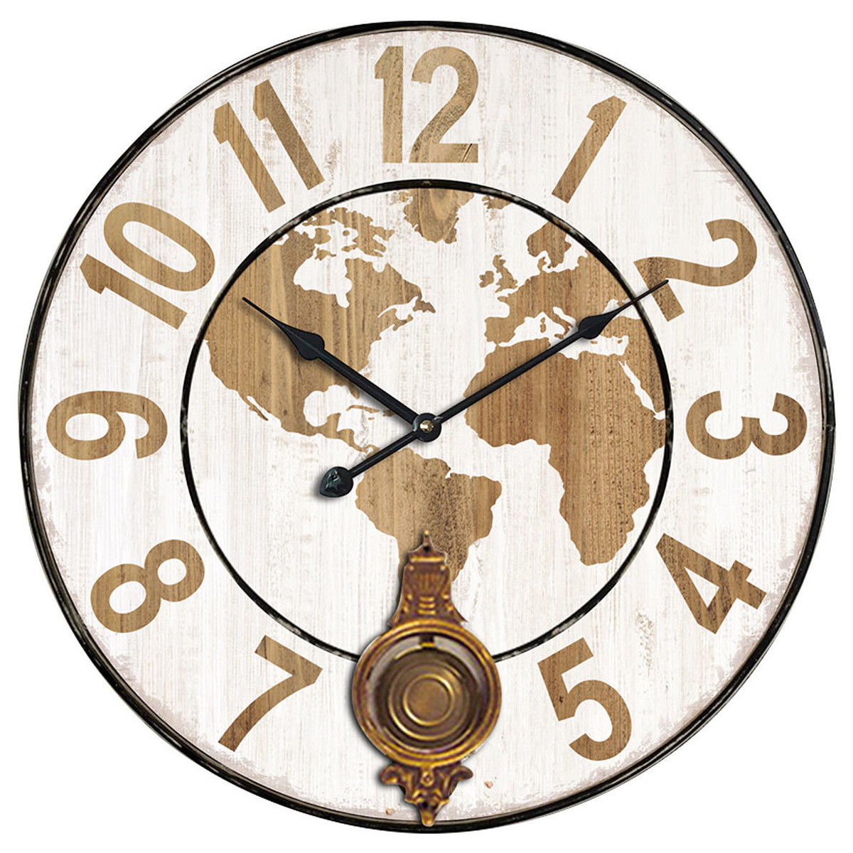Maison & Déco Horloges Signes Grimalt Horloge Murale Mondiale Marron