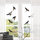 Maison & Déco Stickers Sud Trading Adhésifs de vitres Hirondelles Gris