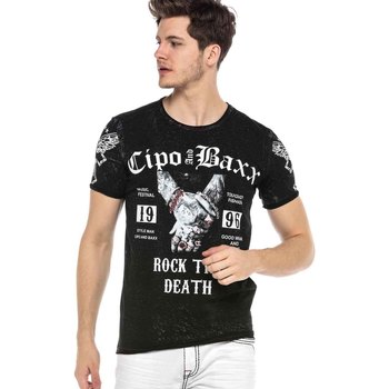 Vêtements Homme T-shirts & Polos Cipo And Baxx T-Shirt  pour Homme - CT565 Noir