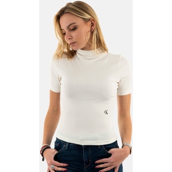 Vêtements Femme T-shirts manches courtes Calvin Klein Jeans j20j220293 blanc