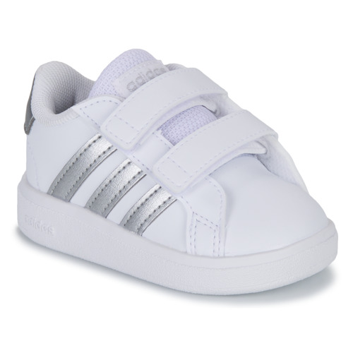 Chaussures Fille Baskets basses images Adidas Sportswear GRAND COURT 2.0 CF Blanc / Argent
