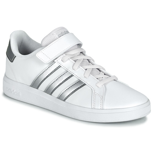Adidas Sportswear GRAND COURT 2.0 EL Blanc / Argent - Livraison Gratuite |  Spartoo ! - Chaussures Baskets basses Enfant 30,39 €