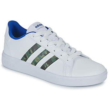 Chaussures Garçon Baskets basses Adidas Sportswear GRAND COURT 2.0 K Blanc / Bleu / Camouflage