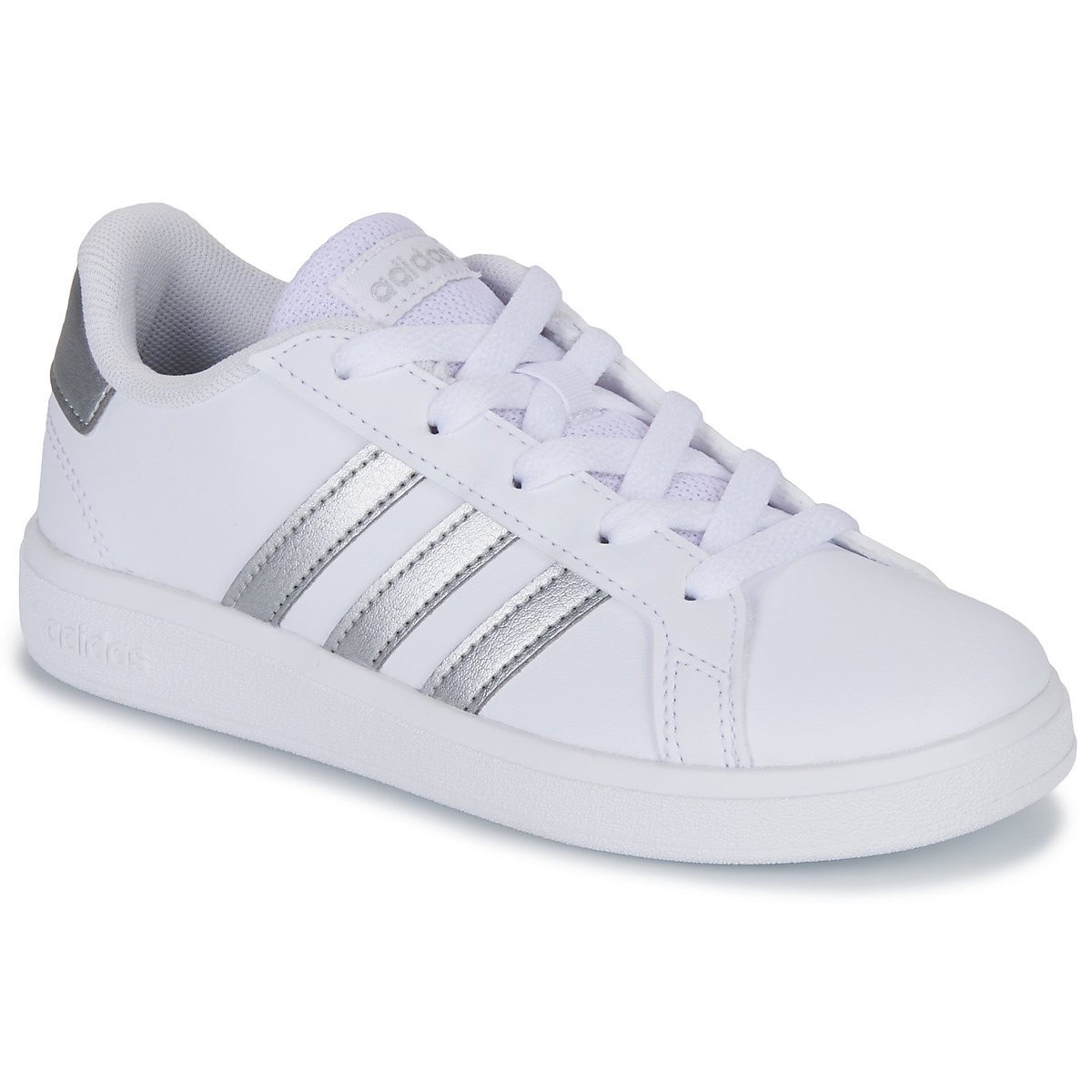 Chaussures Fille Baskets basses Adidas color Sportswear GRAND COURT 2.0 K Blanc / Argent