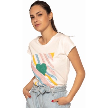 Vêtements Femme T-shirts & Polos Rinascimento T-Shirt Strass Multicolor CFC0108748003 Blanc, Rose, Vert