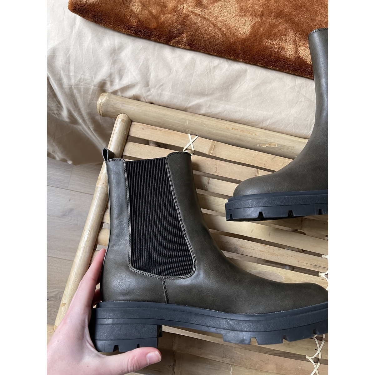 Chaussures Femme For cool girls only Bottes Vanessa Wu Kaki