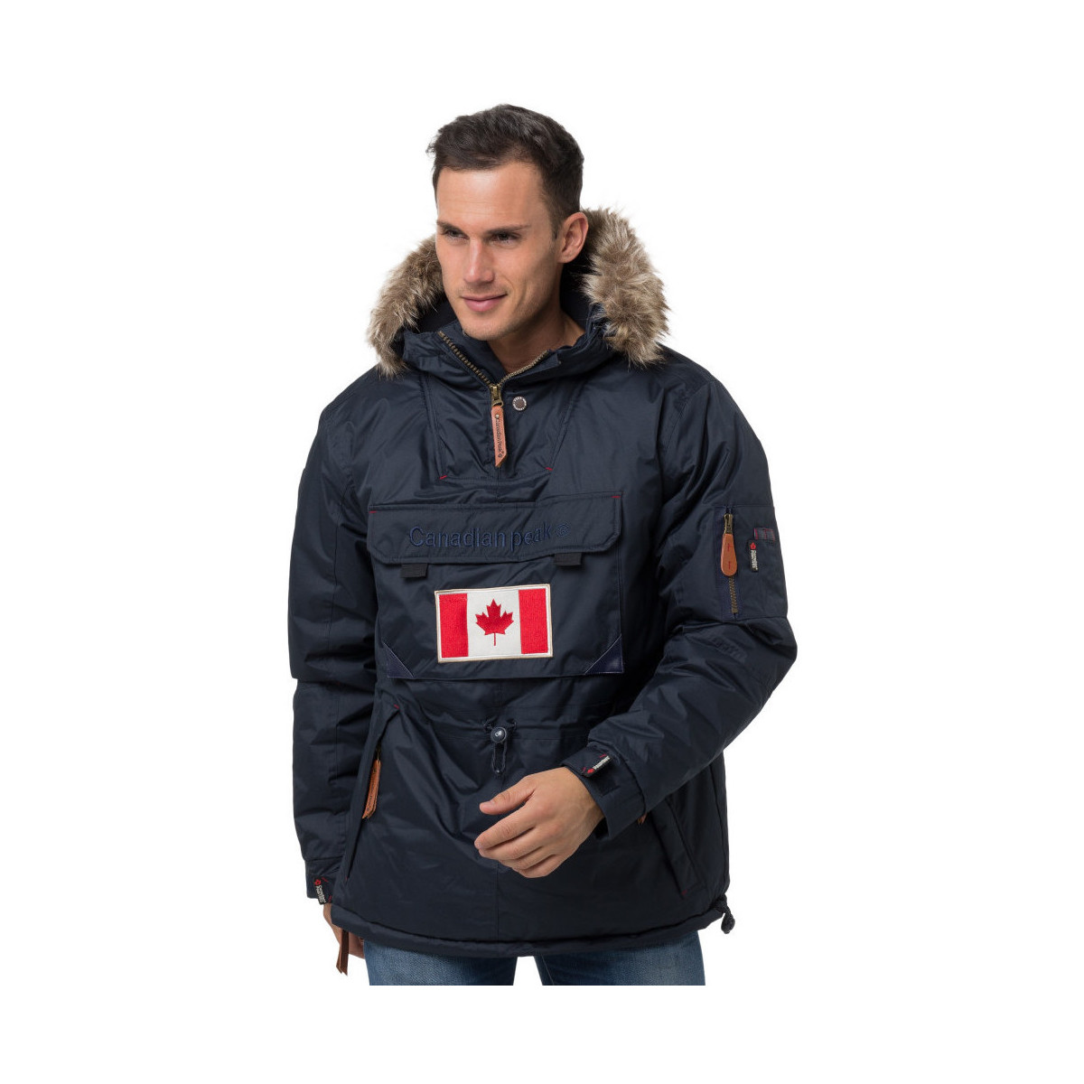 Vêtements Homme Doudounes Canadian Peak Anorak Corpeak Marine