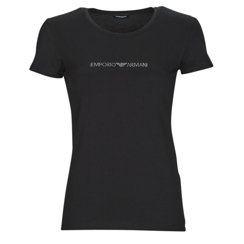 Vêtements Femme T-shirts manches courtes Emporio gennemg Armani T-SHIRT CREW NECK Noir