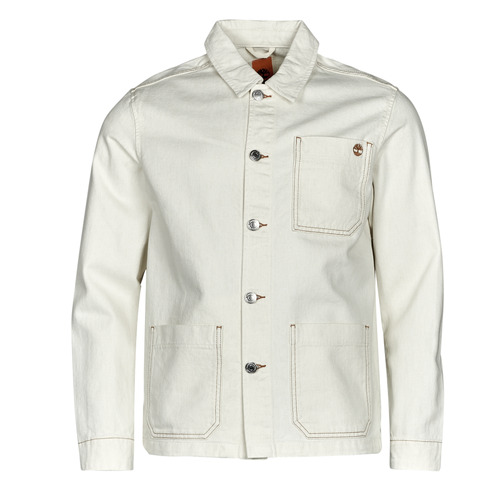 Vêtements Homme Blousons Timberland Tackles WORK FOR THE FUTURE - COTTON HEMP DENIM CHORE JACKET Blanc