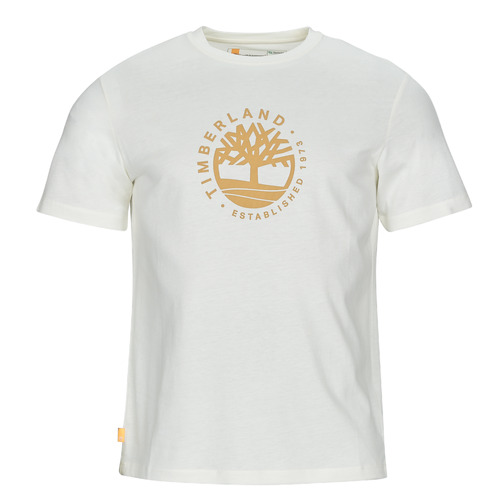 Vêtements Homme T-shirts Teens manches courtes Timberland SS REFIBRA LOGO GRAPHIC TEE REGULAR Blanc