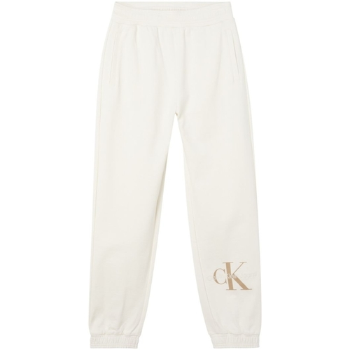 Vêtements Femme Maillots / Shorts de bain Calvin Klein Jeans skinny Pantalon de jogging femme  Ref 5 Beige